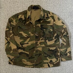 Know One Cares Camouflage Cargo Jacket